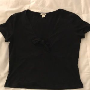 Black Tie Front Top
